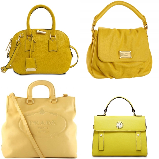 брендовые желтые сумки из натуральной кожи фото