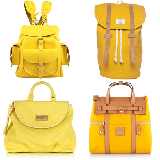 рюкзаки желтого цвета фото