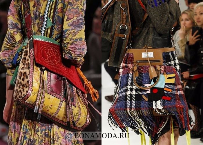 Модные женские сумки осень-зима 2017-2018: объёмный декор с бахромой