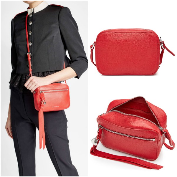 Маленькая прямоугольная сумочка Alexander McQueen красного цвета 