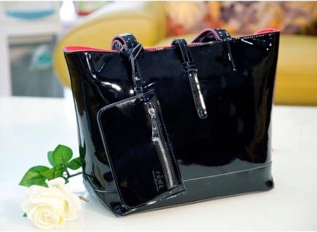 Лаковые сумки женские (37 фото): черная, белая, синяя, с цветами, розовая, с чем носить, как ухаживать