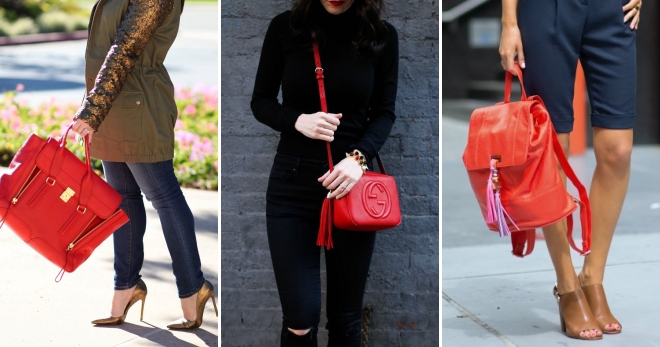 Красная сумка – какие модели бывают и с чем носить?