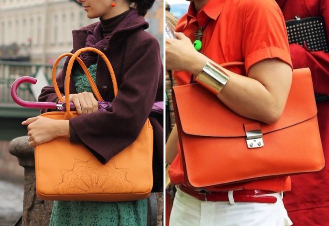 оранжевая сумка для ноутбука