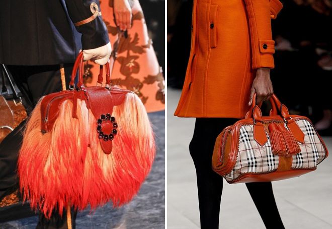 женские оранжевые сумки