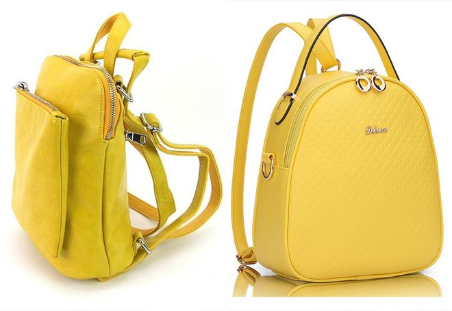 желтая сумка-рюкзак