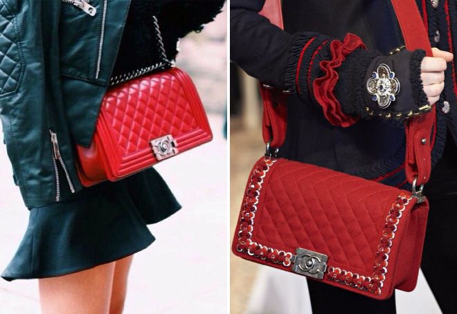 красная сумка Chanel
