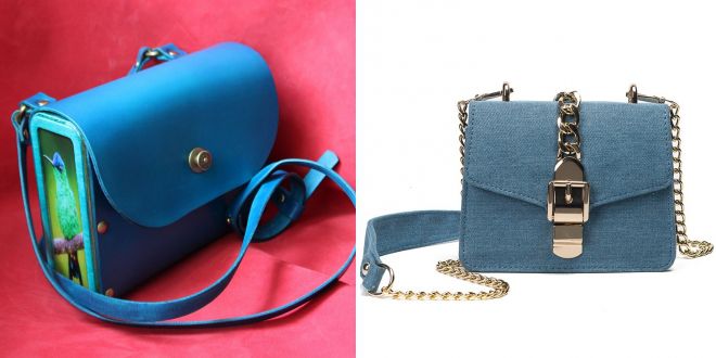 синяя классическая сумка 2017