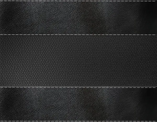 Черный кожаный фон — стоковое фото