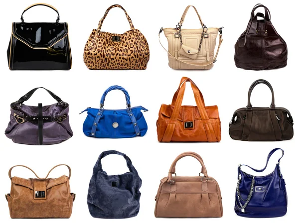 Набор разноцветных женские сумки-6 — стоковое фото